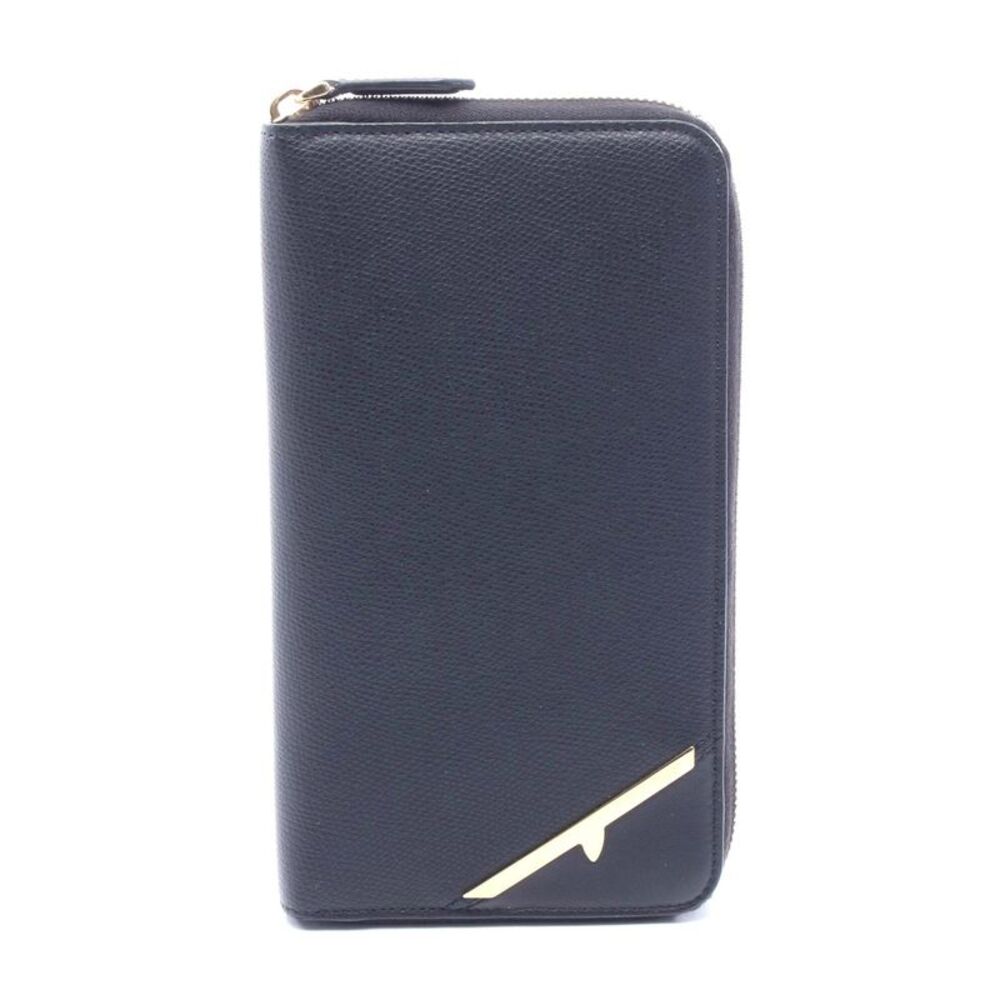 Fendi Leather Bugs Eye Round Wallet